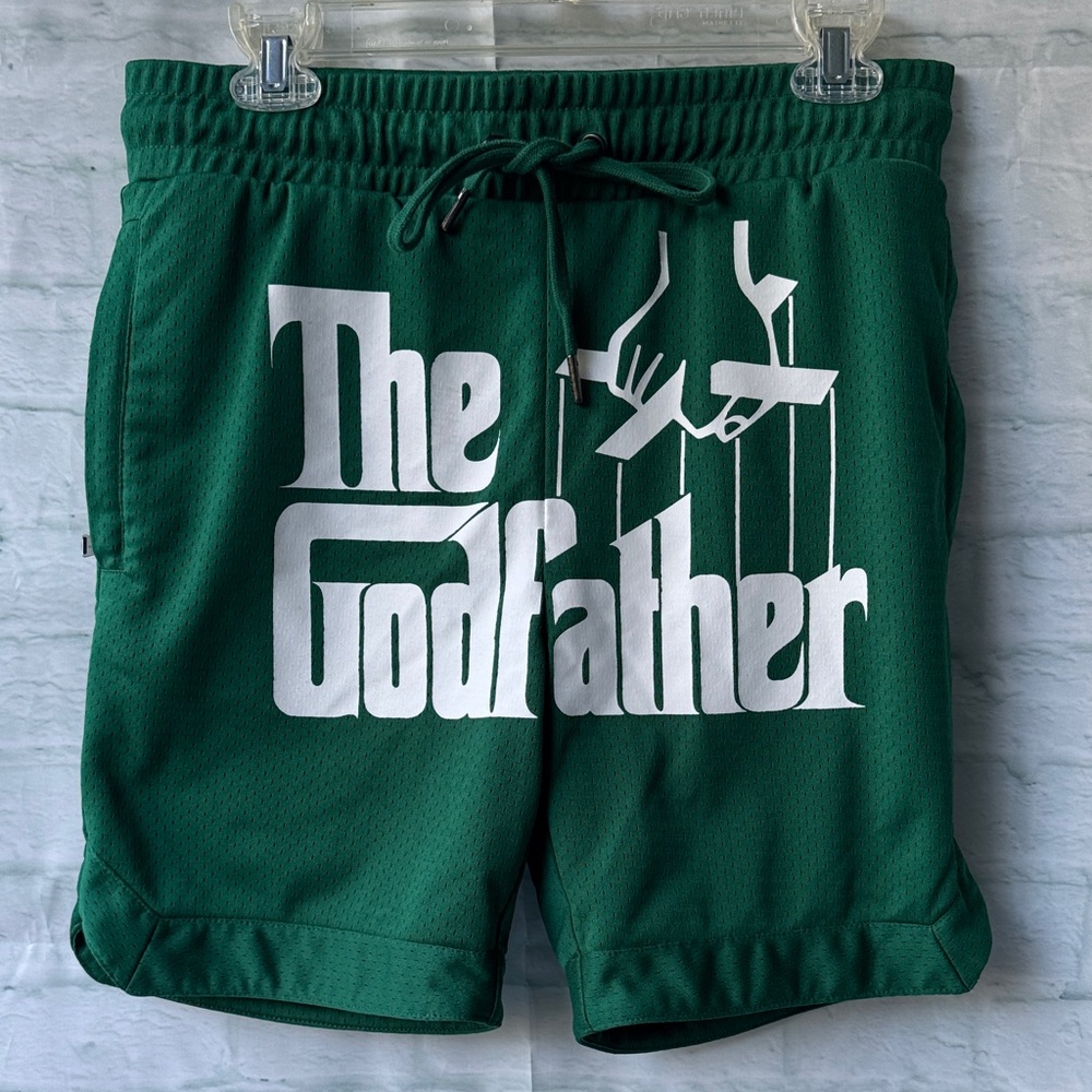 Men's The Godfather Green Athletic Shorts